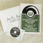 Record Baby Shower Invitation