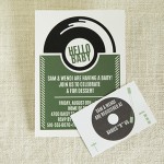 Record Baby Shower Invitation