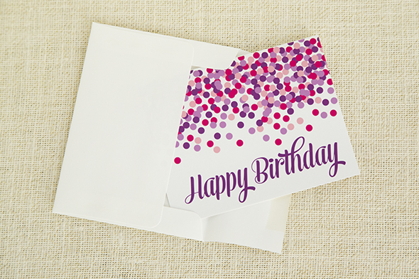 Happy Birthday Card Confetti