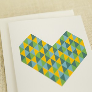 Geometric love card