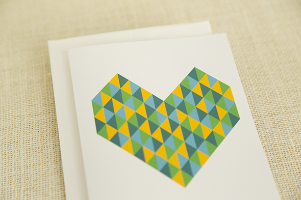 Geometric love card