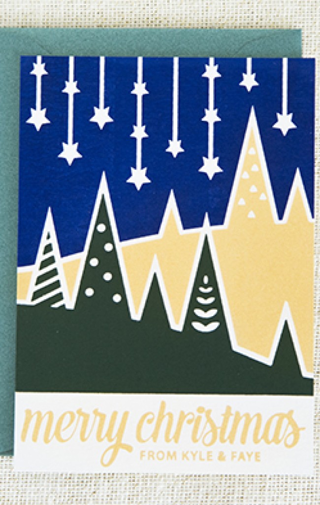 Screen print Christmas Card
