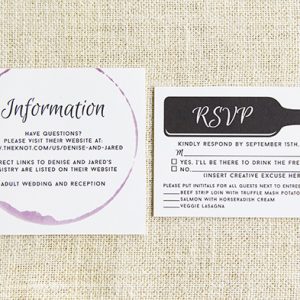 Winery wedding invitation