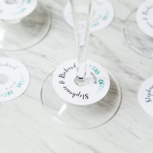 wine glass drink tags