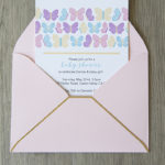 colorful butterfly invitation design