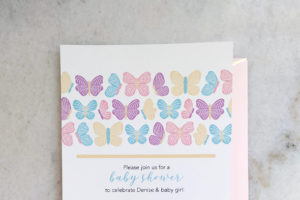 colorful butterfly invitation design